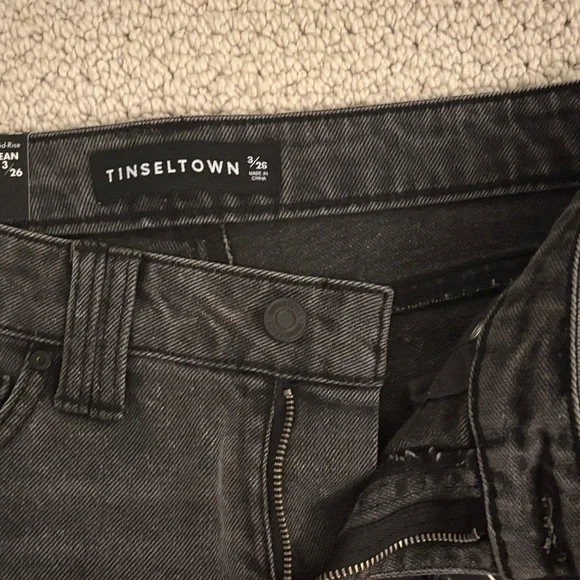 Charcoal Junior’s Straight Jeans Mid Rise Baggy - Picture 7 of 12